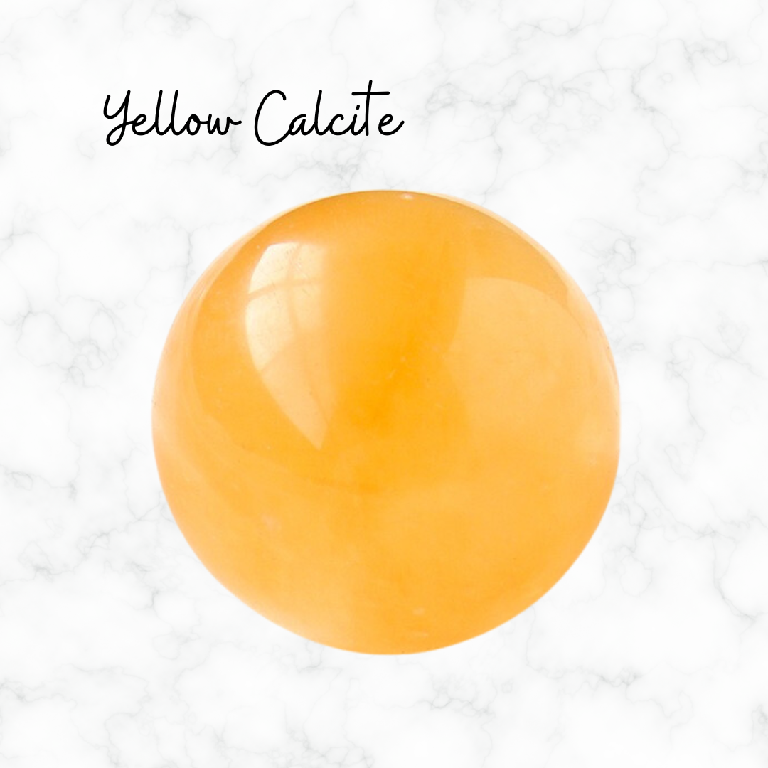 Yellow Calcite Sphere Healing Crystal Ball Chakra Crystal Gift For Her