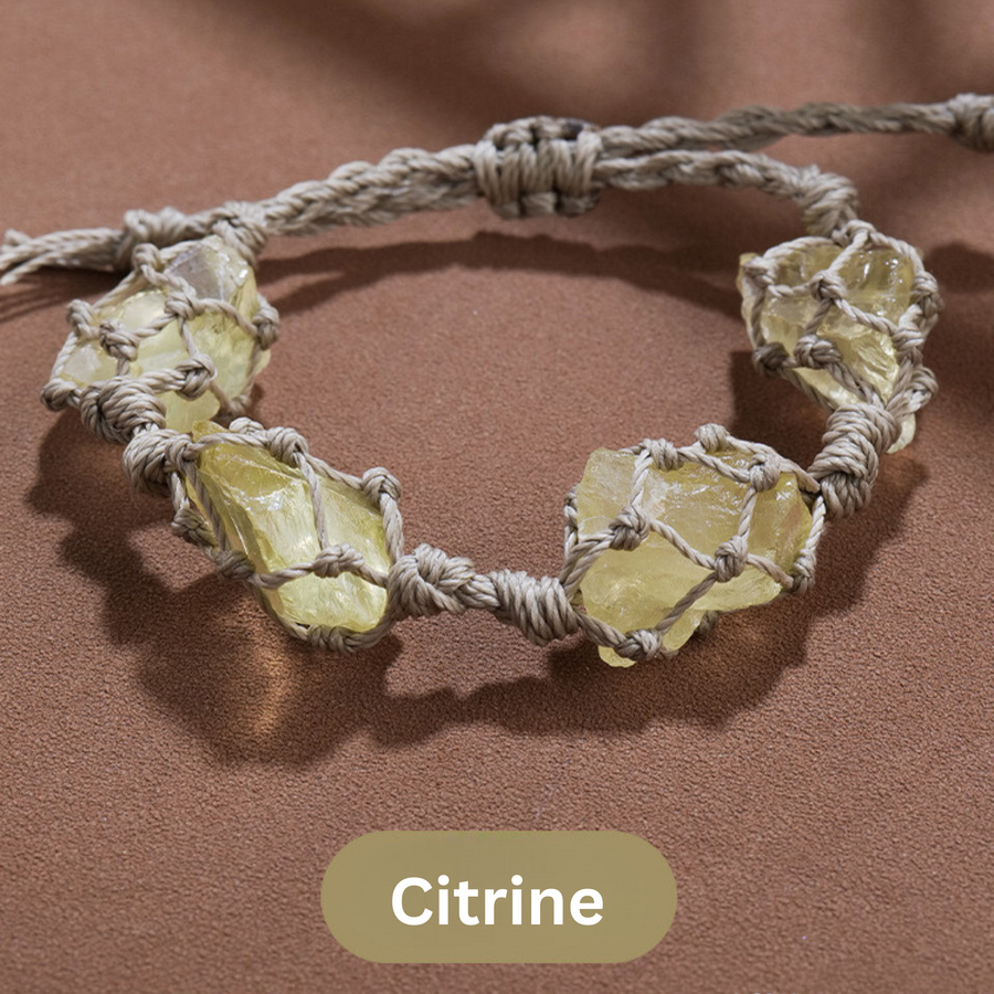 Macrame Citrine Bracelet