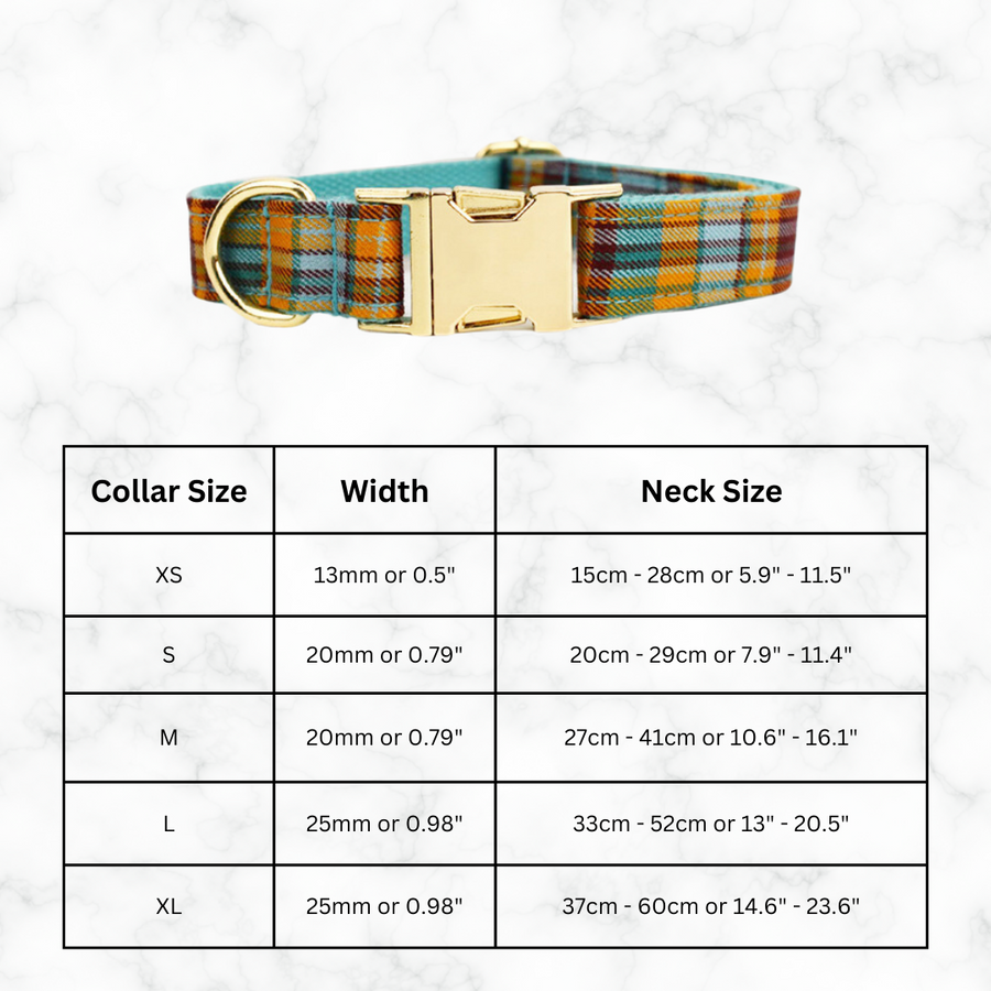 Plaid Velvet Pet Collar with Customizable Engraved Nameplate