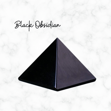 Black Obsidian Crystal Pyramid Natural Healing Crystal Gift For Her Chakra Crystal