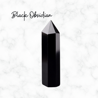 Black Obsidian Natural Crystal Polished Home Office Decor Crystal Decor