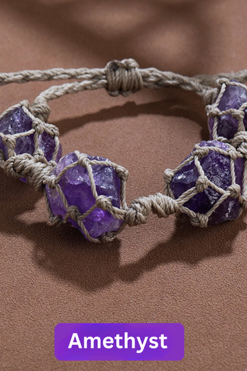 Macrame Amethyst Bracelet