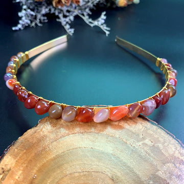 Gemstone Gold Wire Headband