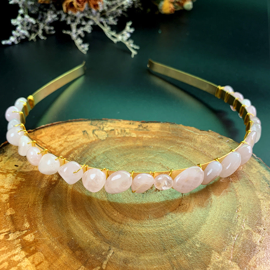 Gemstone Gold Wire Headband