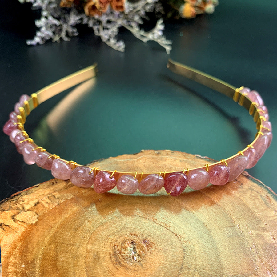 Gemstone Gold Wire Headband