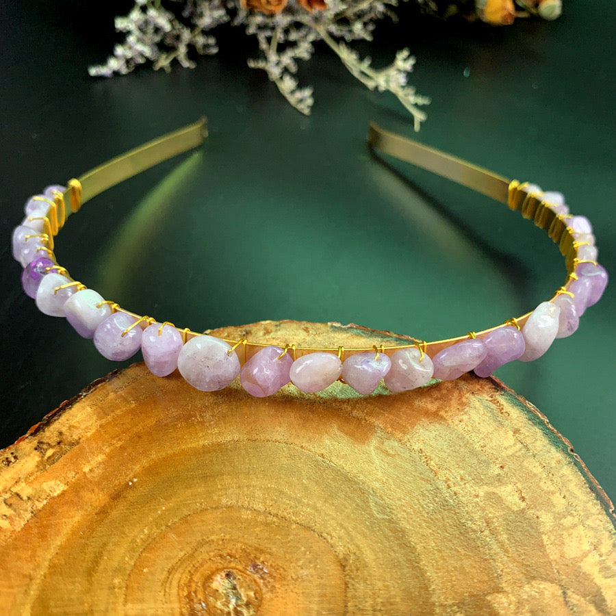 Gemstone Gold Wire Headband