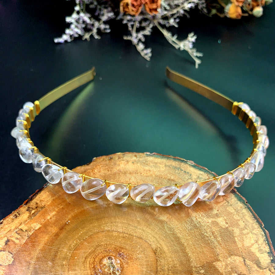 Gemstone Gold Wire Headband