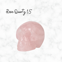 Rose Quartz Skull Crystal Gift For Him Stone Carving Crystal Art Skull Decor