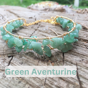 Aventurine Handmade Crystal Chip Bracelet Gemstone Bracelet