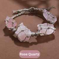 Macrame Rose Quartz Bracelet