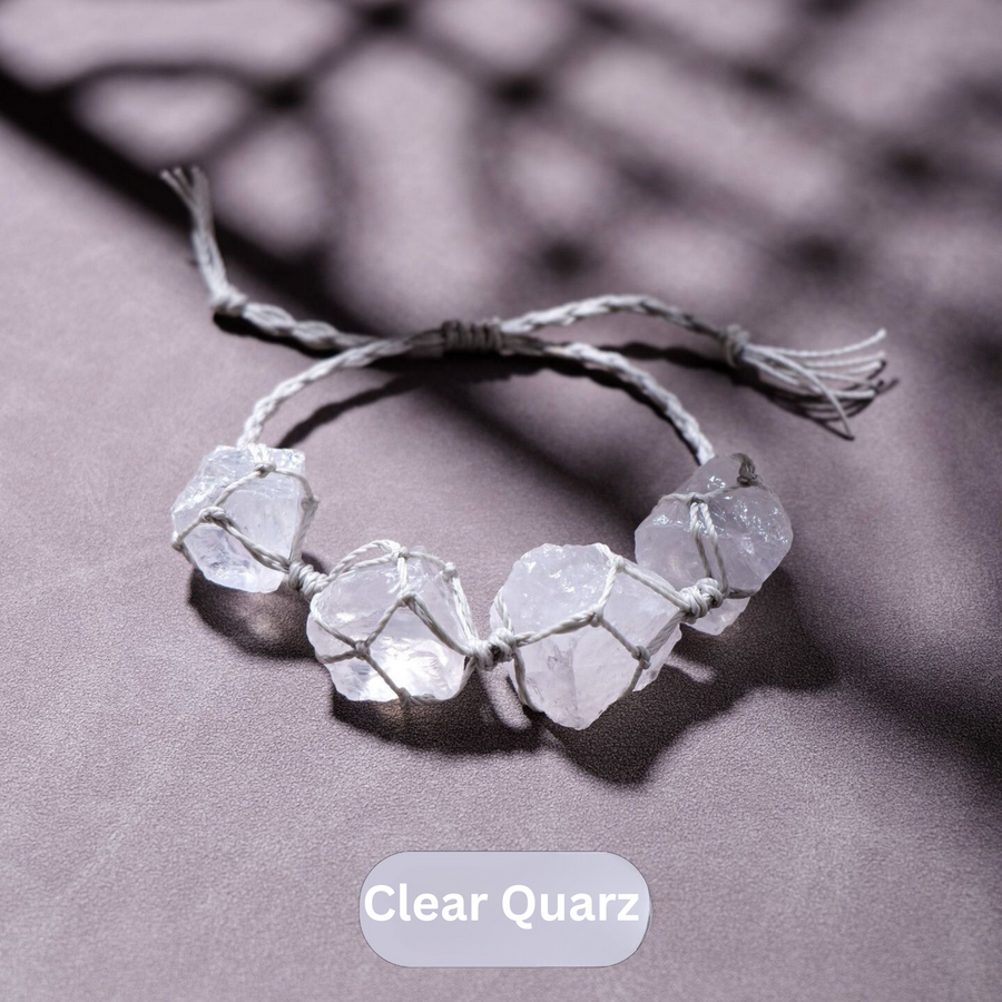 Macrame Clear Quartz Bracelet