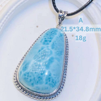 High Quality Larimar Pendant With Chain Crystal Necklace Jewelry Crystal Active