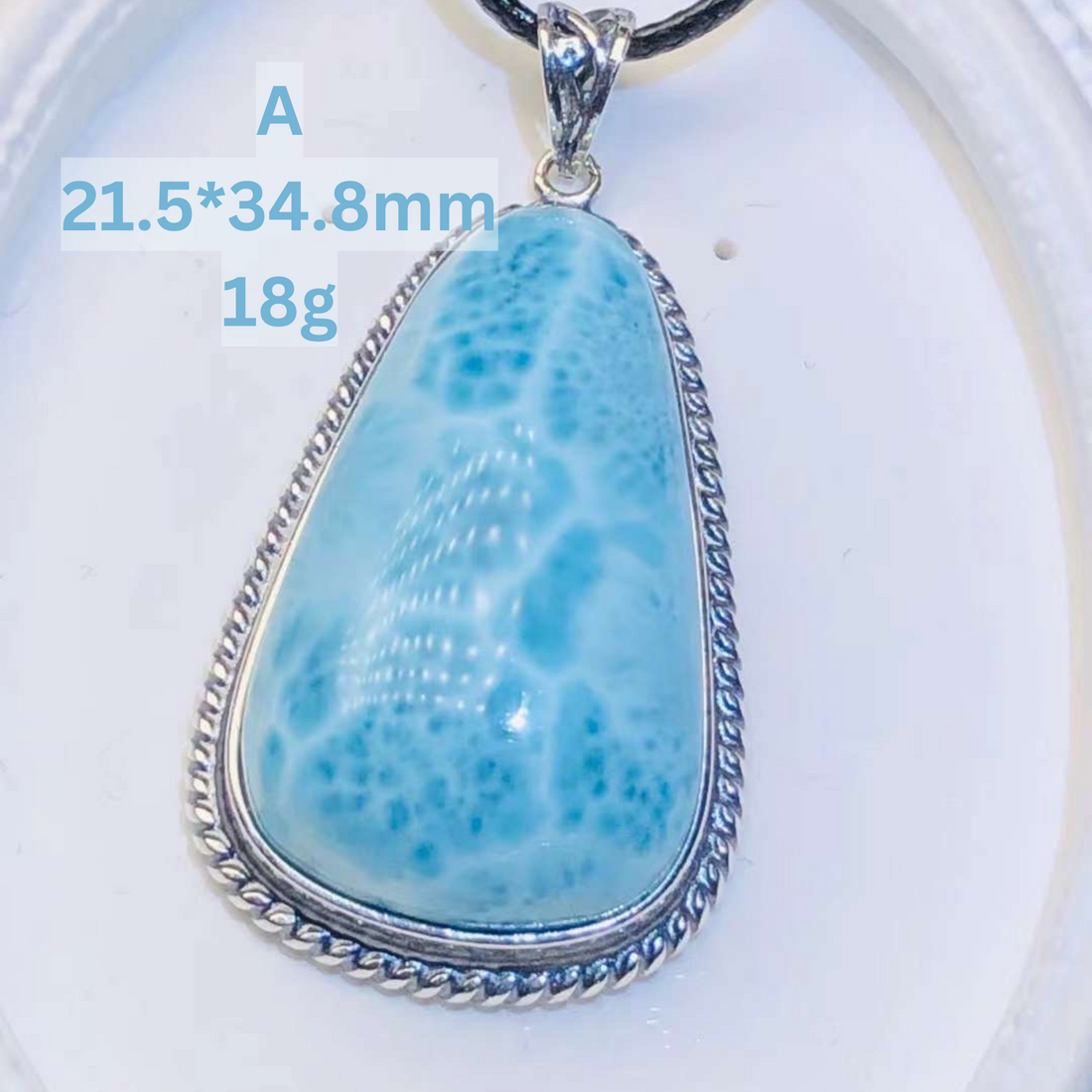 High Quality Larimar Pendant With Chain Crystal Necklace Jewelry Crystal Active