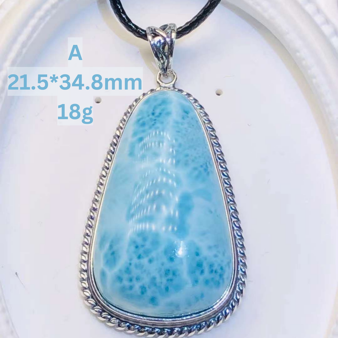 High Quality Larimar Pendant With Chain Crystal Necklace Jewelry Crystal Active