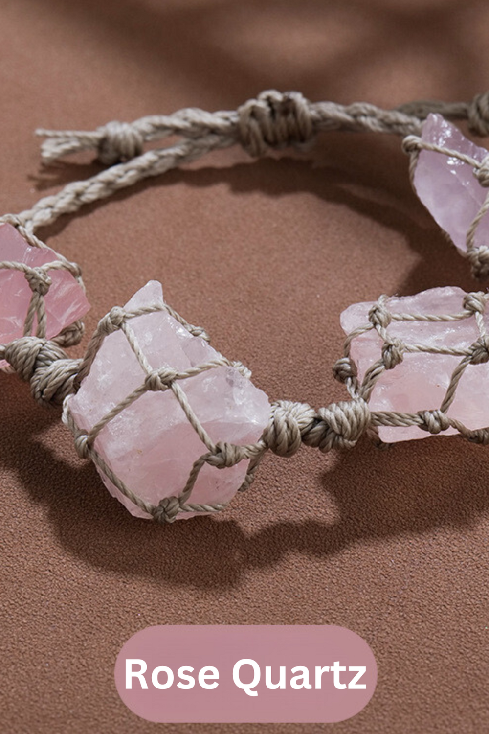 Macrame Rose Quartz Bracelet