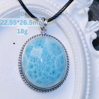 High Quality Larimar Pendant With Chain Crystal Necklace Jewelry Crystal Active