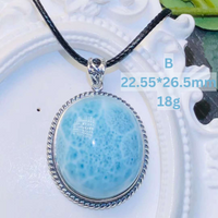 High Quality Larimar Pendant With Chain Crystal Necklace Jewelry Crystal Active