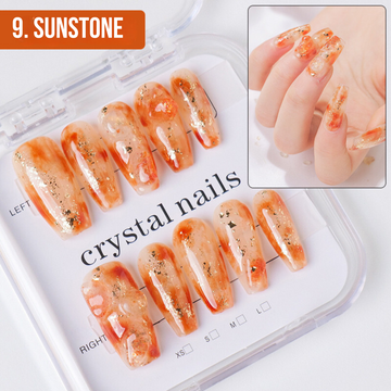 Sunstone Crystal Chip Nail