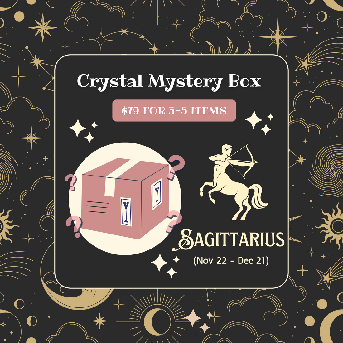 Sagittarius Crystal Gift Set Sagittarius Horoscope Gift Set For Him Unique Gift 