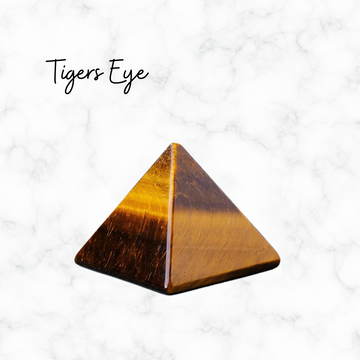 Tigers Eye Natural Pyramid Crystal Decor Pyramid Home Office Decor