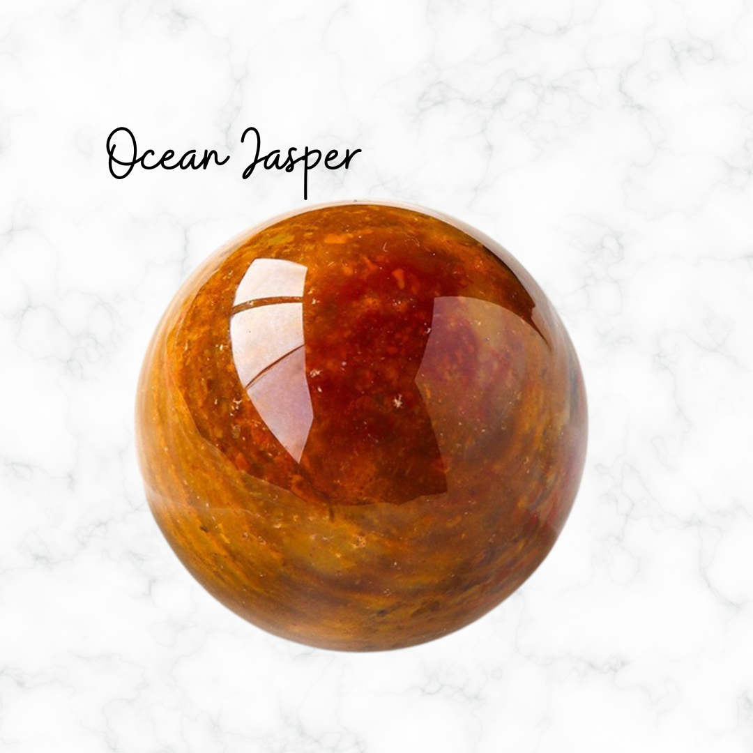 Ocean Jasper Sphere Healing Crystal Ball Chakra Crystal Gift For Her