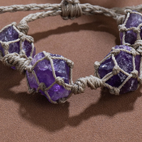 Macrame Amethyst Bracelet