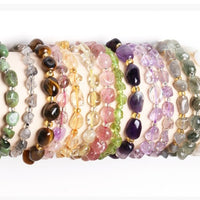 Gemstone Chip and Seed Bead Bracelet