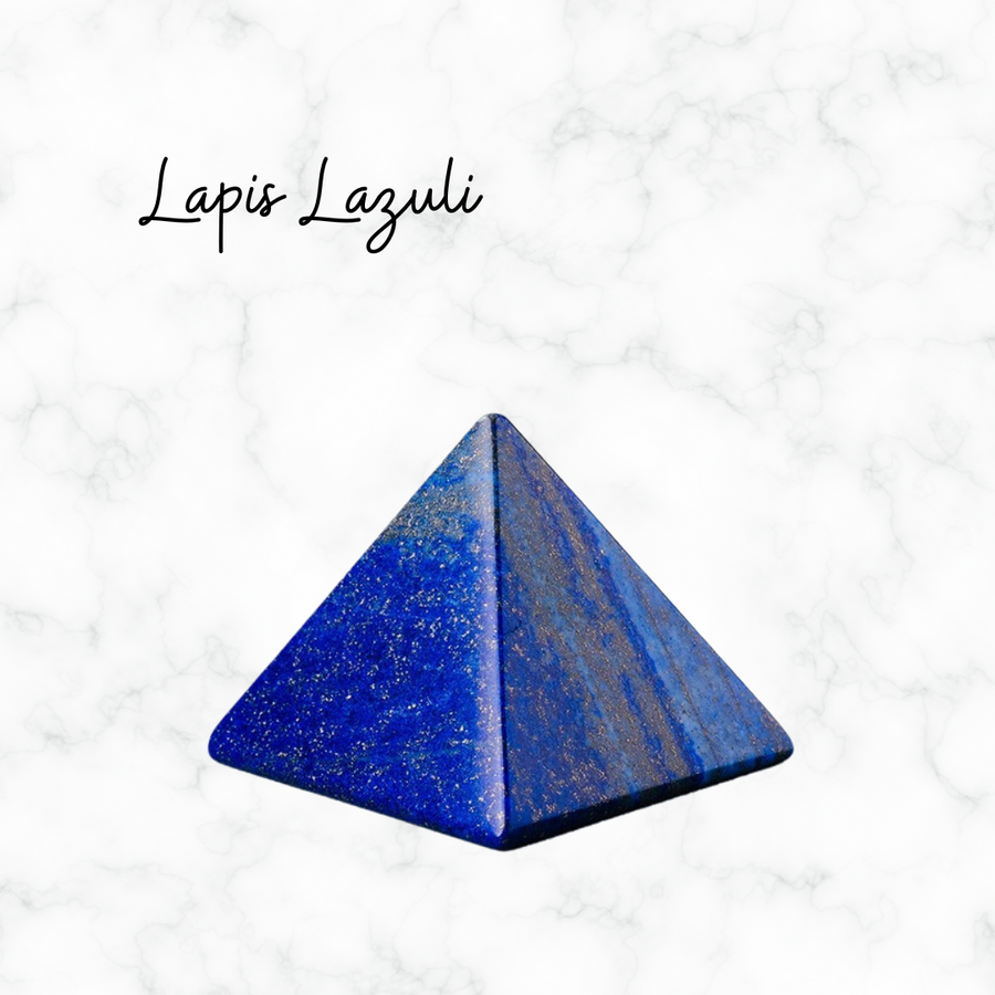 Lapis Lazuli Natural Pyramid Crystal Decor Pyramid Home Office Decor