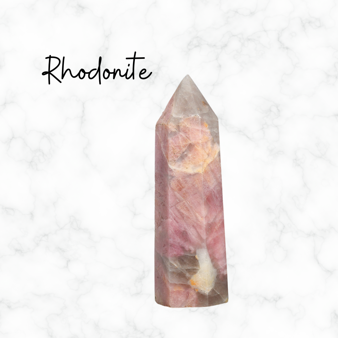 Rhodonite Natural Crystal Polished Home Office Decor Crystal Decor