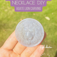 Agate Lion Carving Pendant