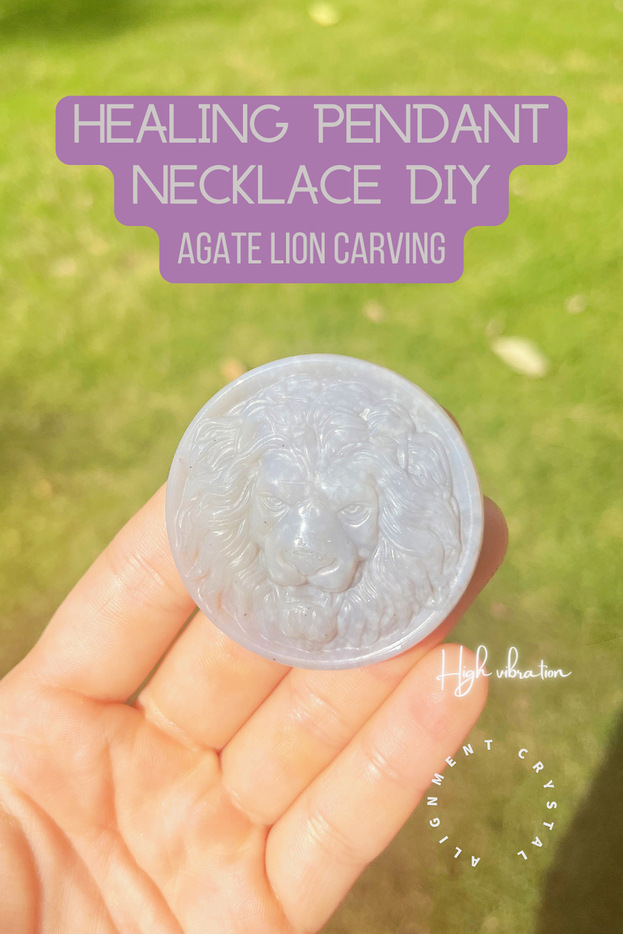 Agate Lion Carving Pendant