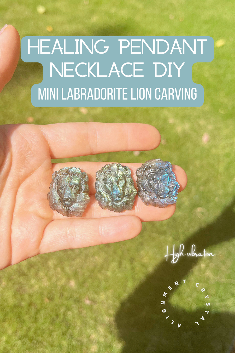 Labradorite Lion Carving Pendant