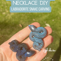 Labradorite Snake Carving Pendant