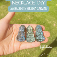 Labradorite Buddha Carving Pendant