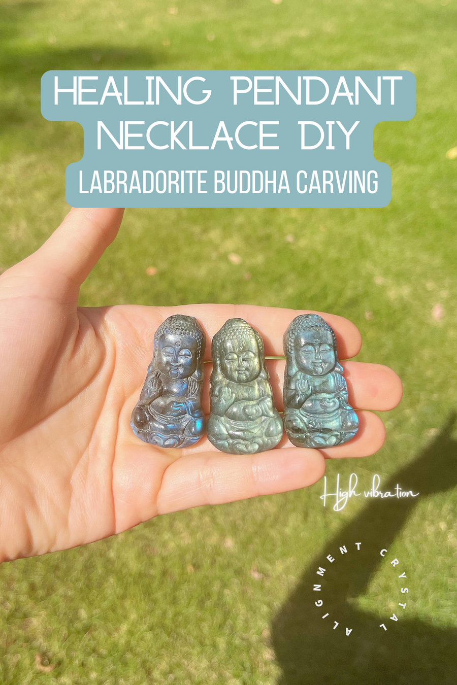 Labradorite Buddha Carving Pendant