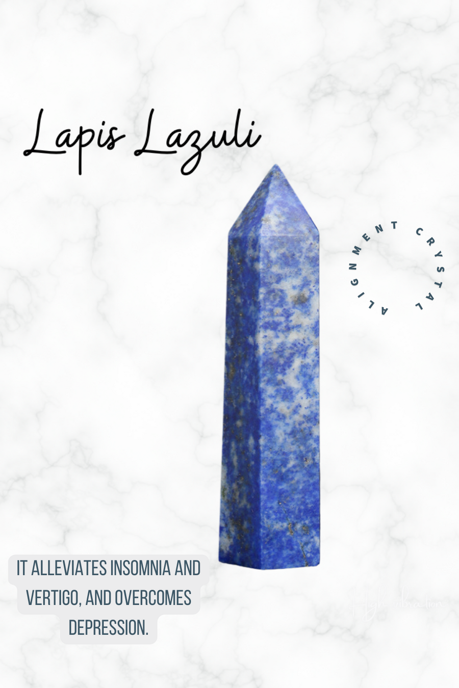 Lapis Lazuli Natural Healing Crystal Tower