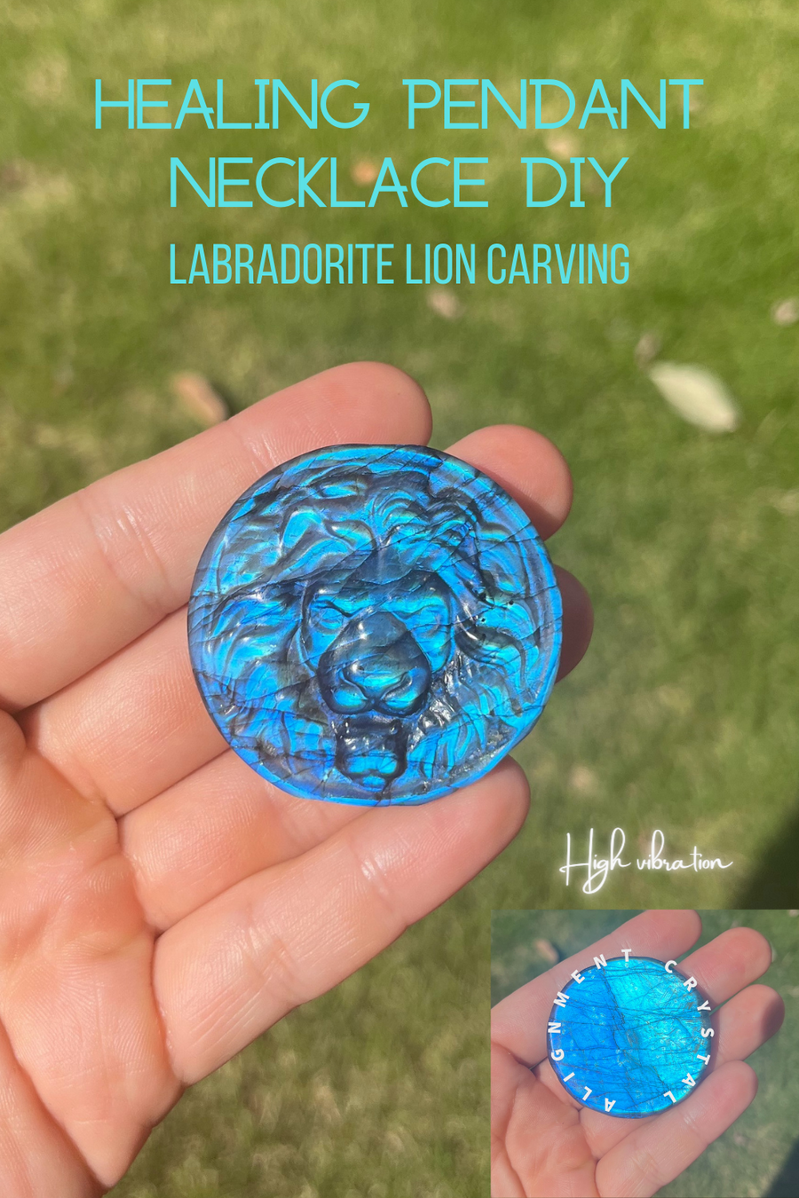 Labradorite Lion Carving Pendant