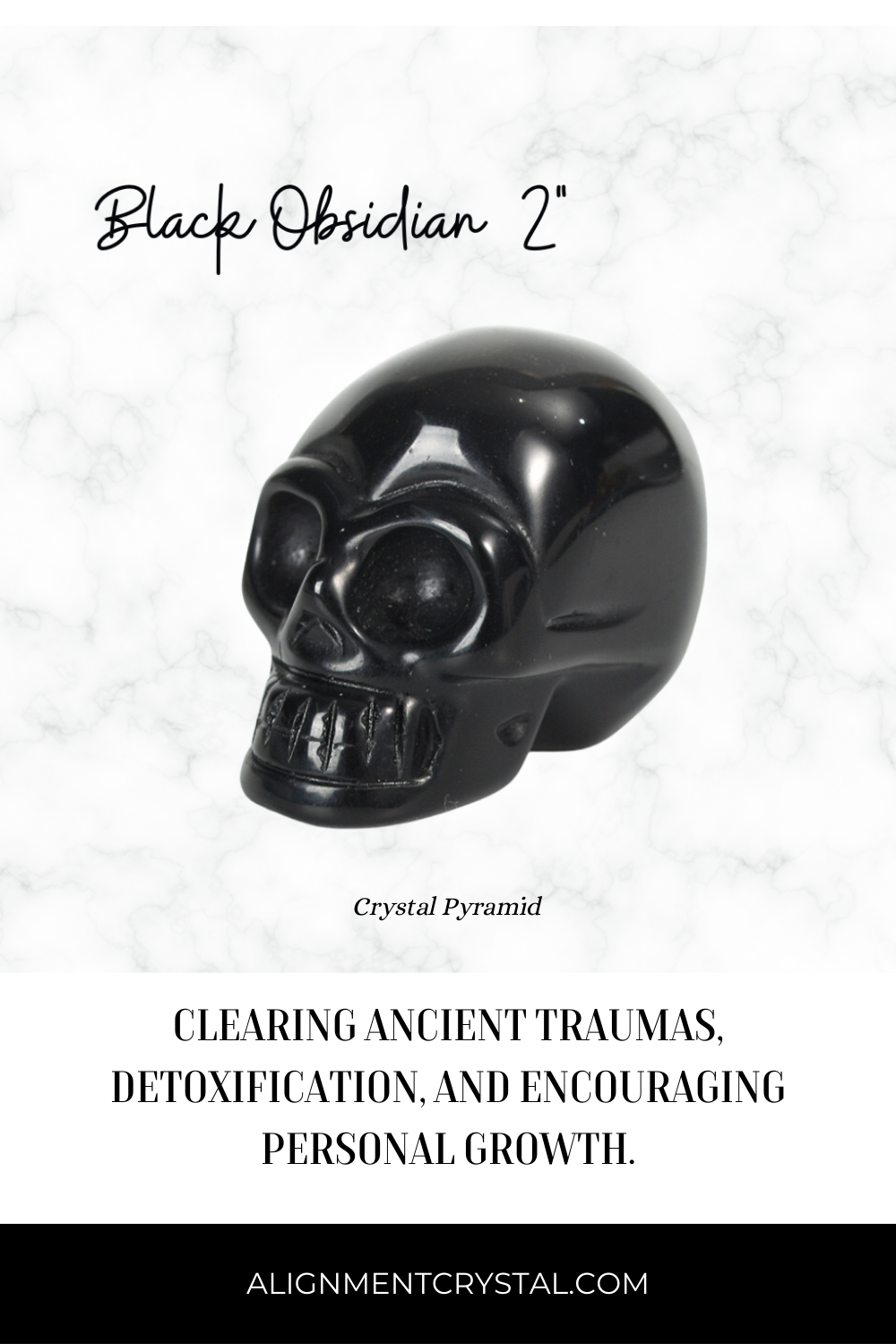 Black Obsidian Skull Natural Crystal Carving