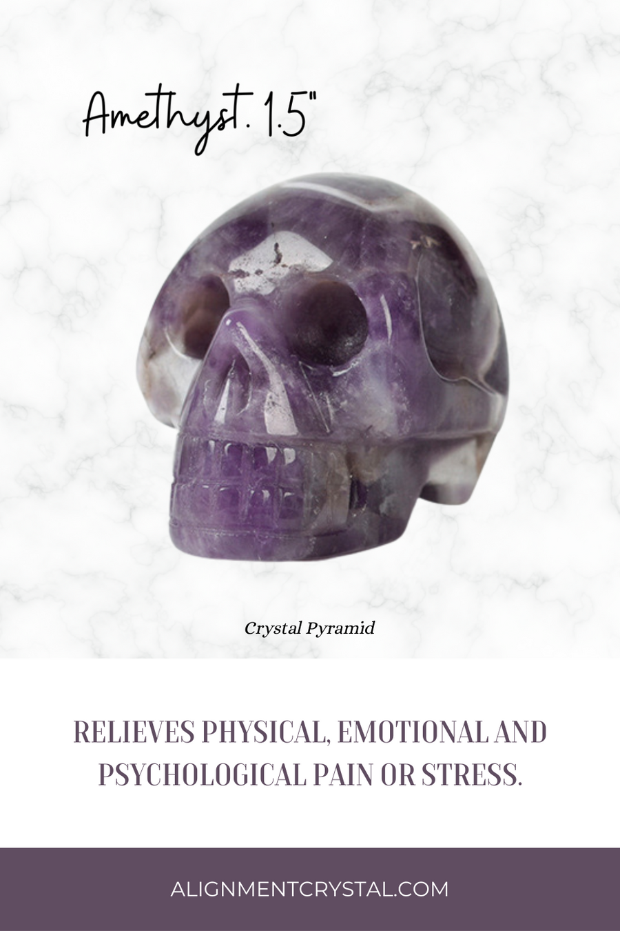 Amethyst Skull Natural Crystal Carving