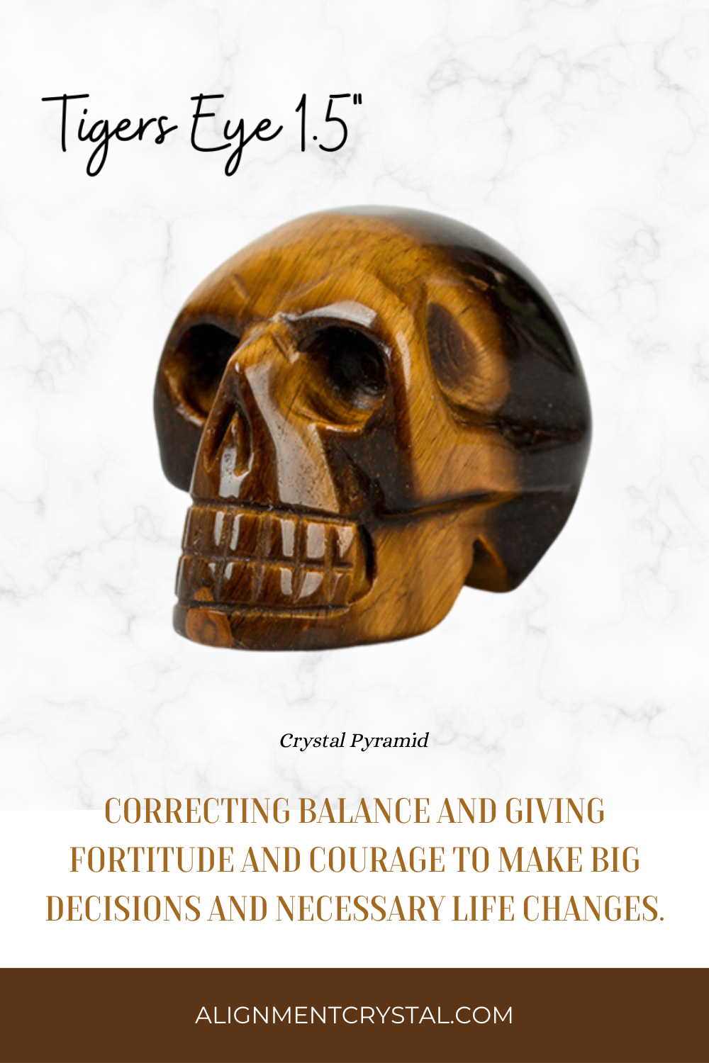 Tigers Eye Skull Natural Crystal Carving