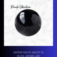 Black Obsidian Sphere With Free Stand