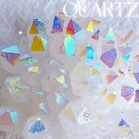 Aura Clear Quartz Cluster Crystal Cluster Clear Quartz Aura Cluster