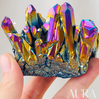 Aura Rainbow Quartz Cluster