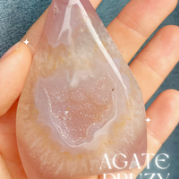 Agate Druzy Drop Tower