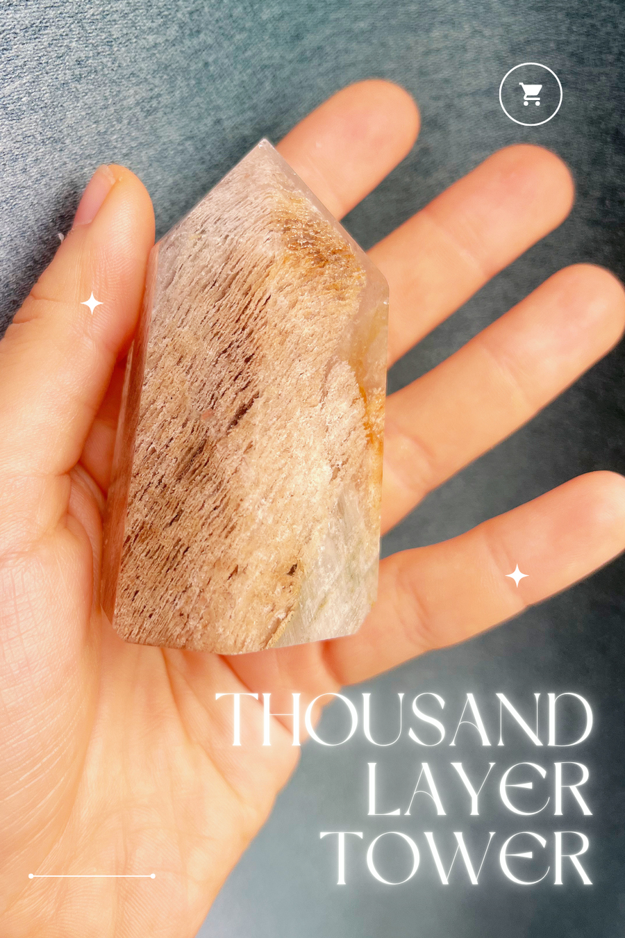 Thousand Layer Lodolite Quartz Points