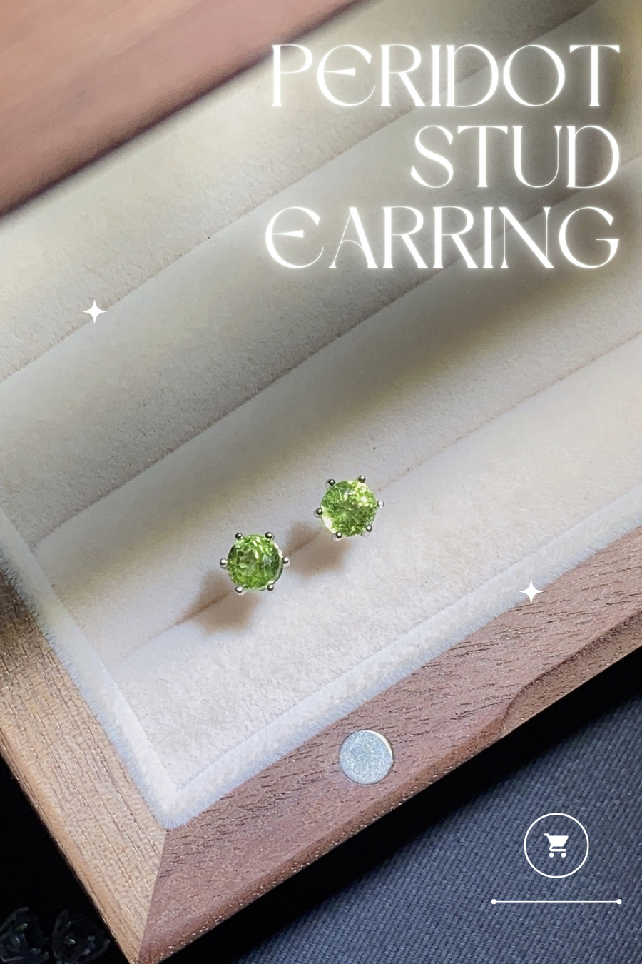 925 Sterling Silver Peridot Stud Earring August Birthstone