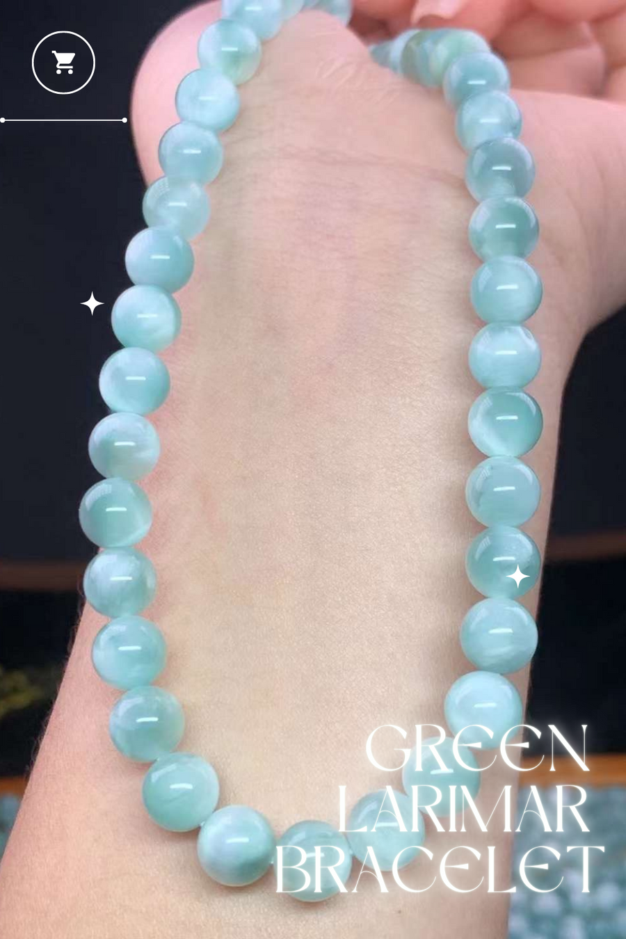 Green Larimar Bead Bracelet