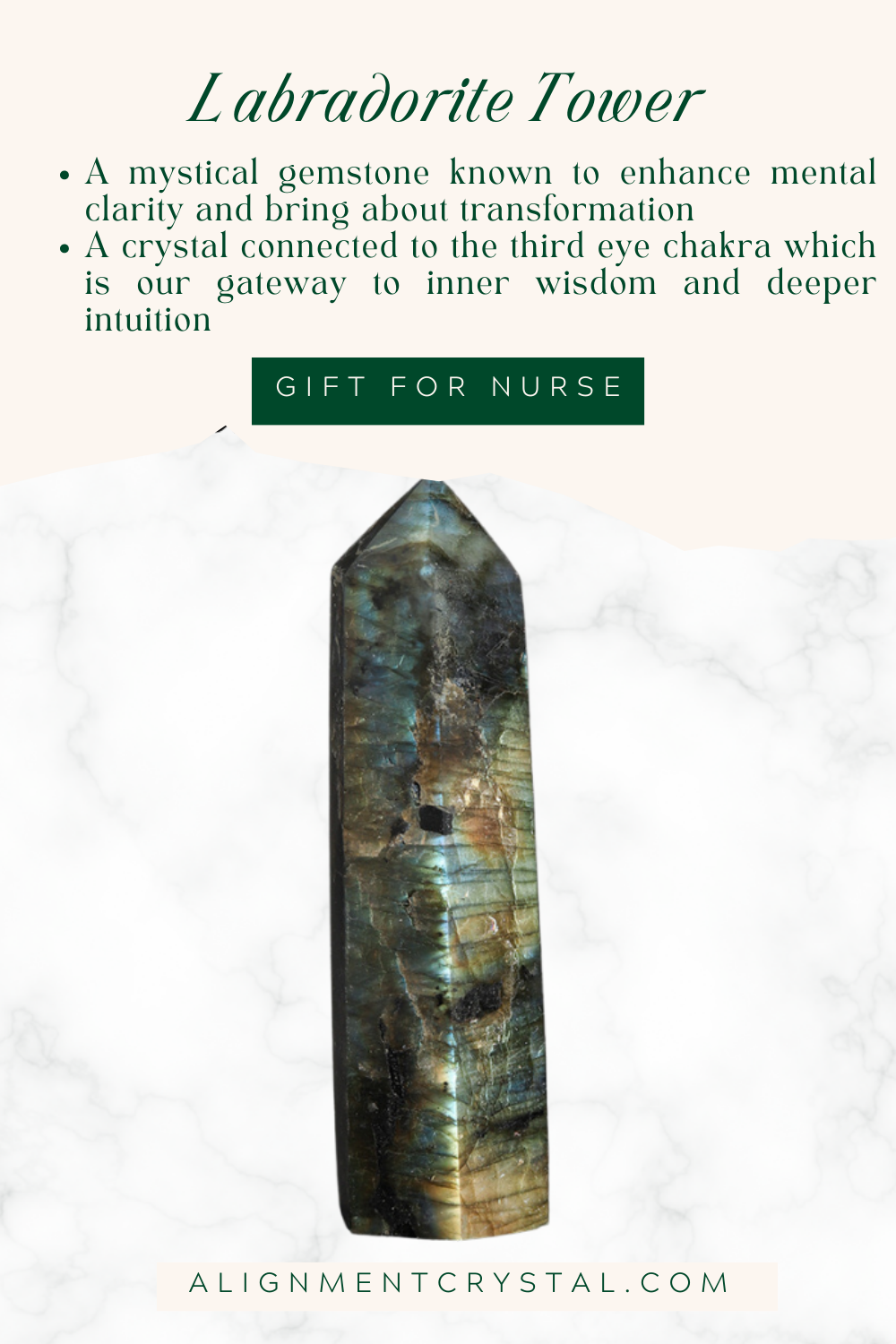 Labradorite Natural Healing Crystal Tower