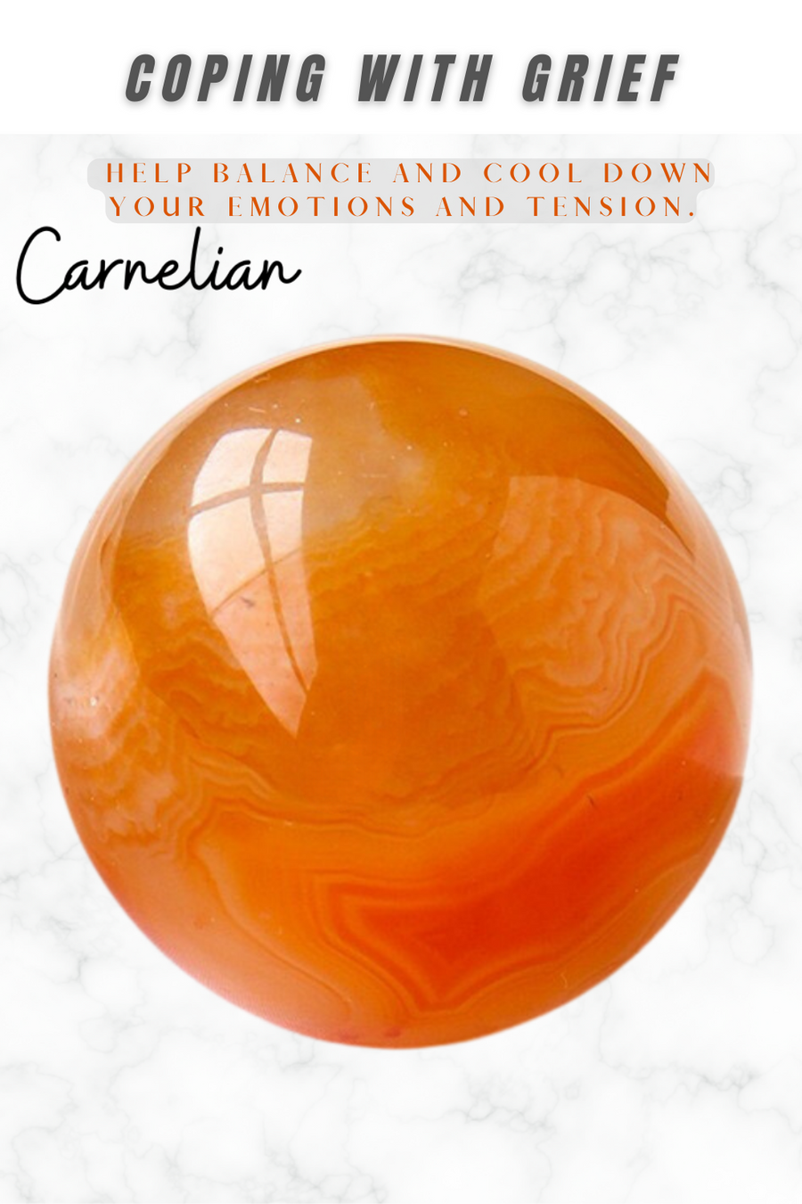 Carnelian Sphere With Free Stand