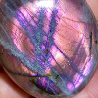 Labradorite Palm Purple Natural Stone Crystals Healing Wicca Wichcraft Meditation Minerals Ornaments Home Decoration